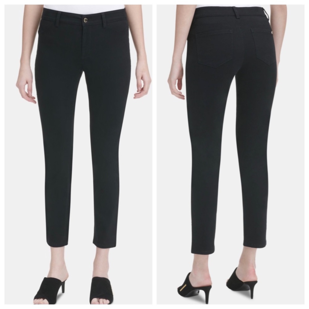 Calvin Klein Black Women's Misses Cotton Twill Four Pocket Pant Size 14
